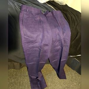Ralph Lauren 100% Linen Pants 36 * 32 Purple